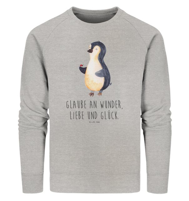 Mr. & Mrs. Panda Longpullover Größe M Pinguin Marienkäfer - Heather Grey - günstig online kaufen