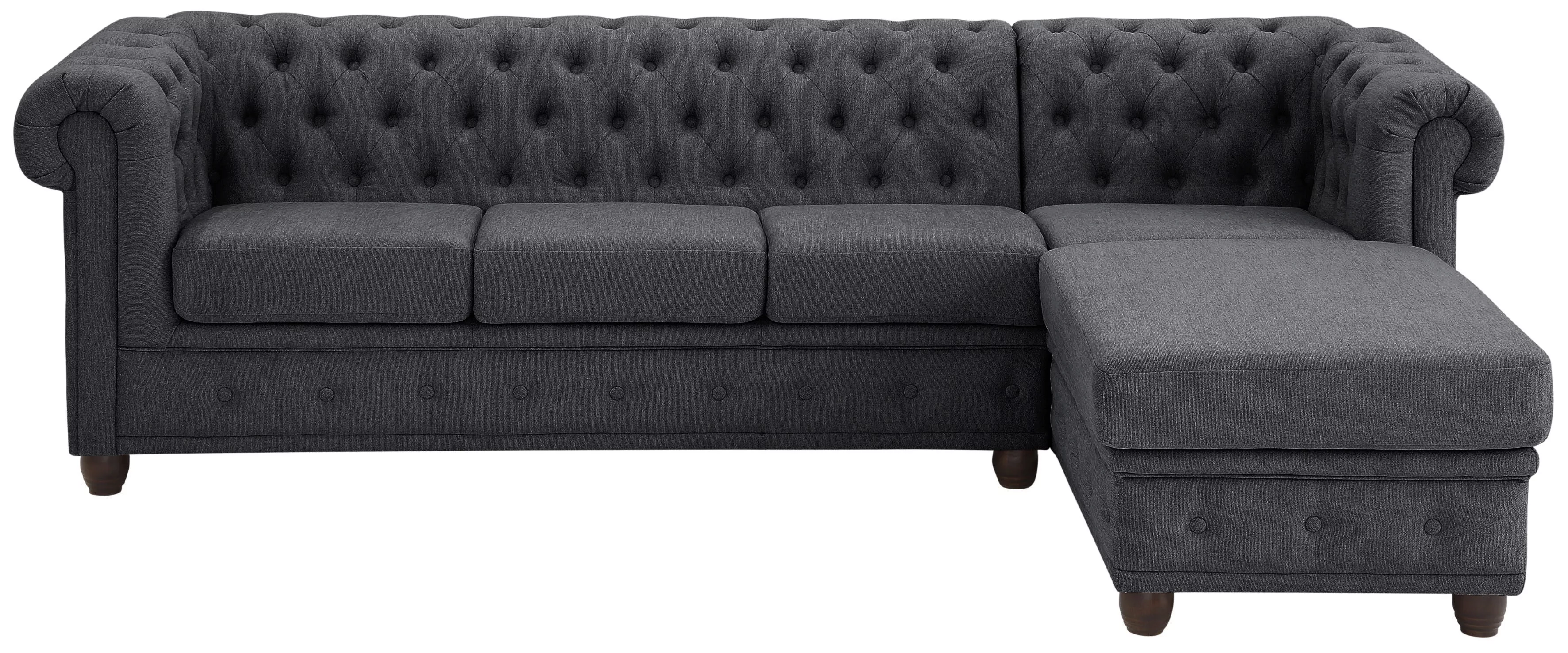 Home affaire Chesterfield-Sofa "New Castle L-Form", hochwertige Knopfheftun günstig online kaufen