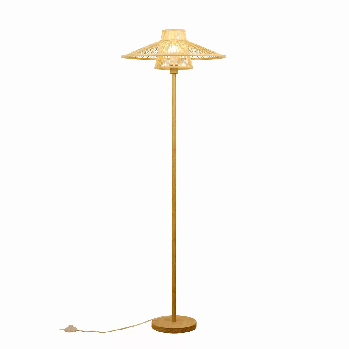 Stehlampe Dkd Home Decor Bambus (56 X 56 X 163 Cm) günstig online kaufen