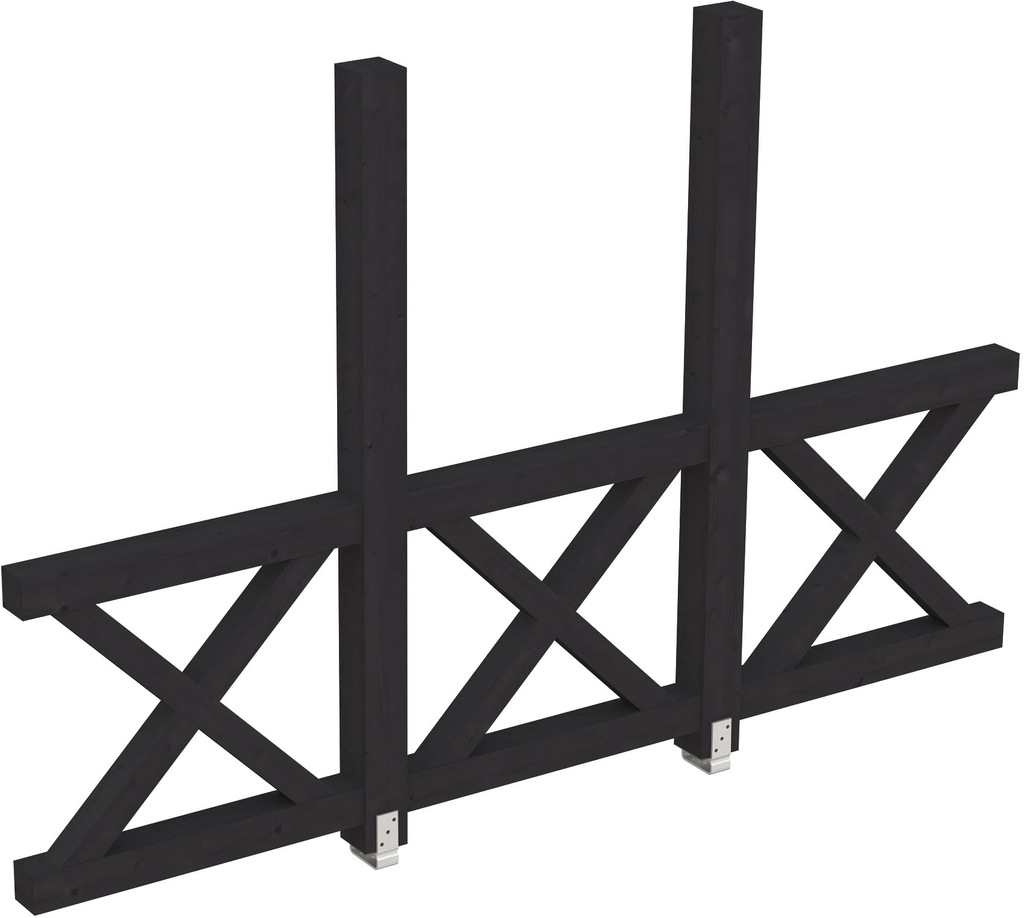 Skanholz Carport-Seitenwand "Andreaskreuz", freistehehend günstig online kaufen