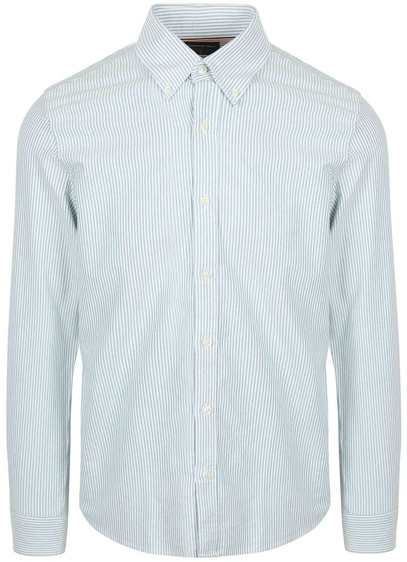 Steppin' Out Hemd Oxford Streifen Hellgrün - Größe L günstig online kaufen