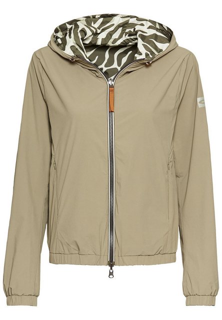 camel active Funktionsjacke mit Allover-Print und unifarbener Seite Markenl günstig online kaufen