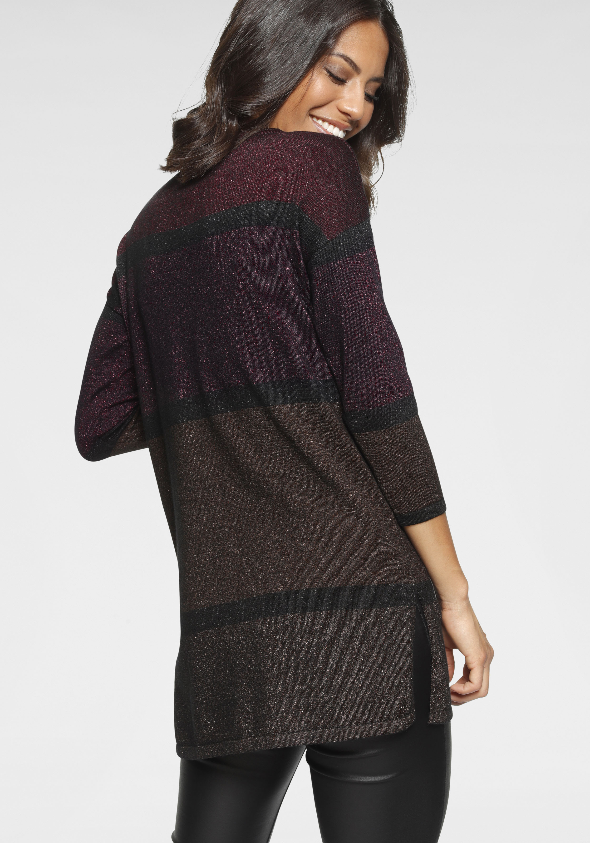 Laura Scott Longpullover, mit feinem Glanzeffekt günstig online kaufen