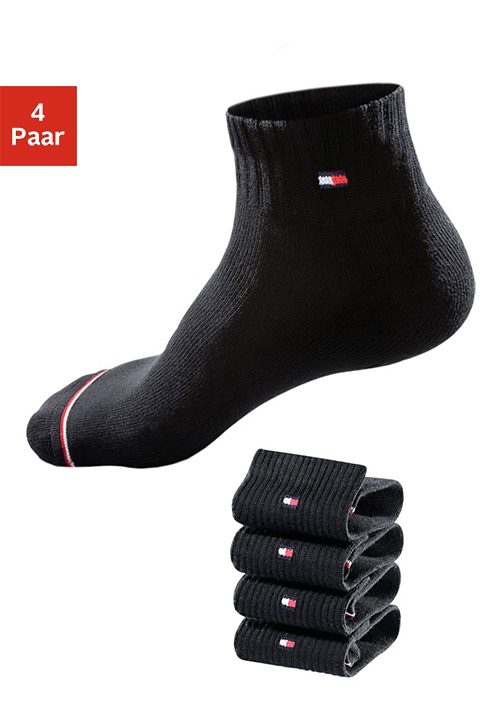 Tommy Hilfiger Kurzsocken, (4 Paar), mit weichem Frottee günstig online kaufen