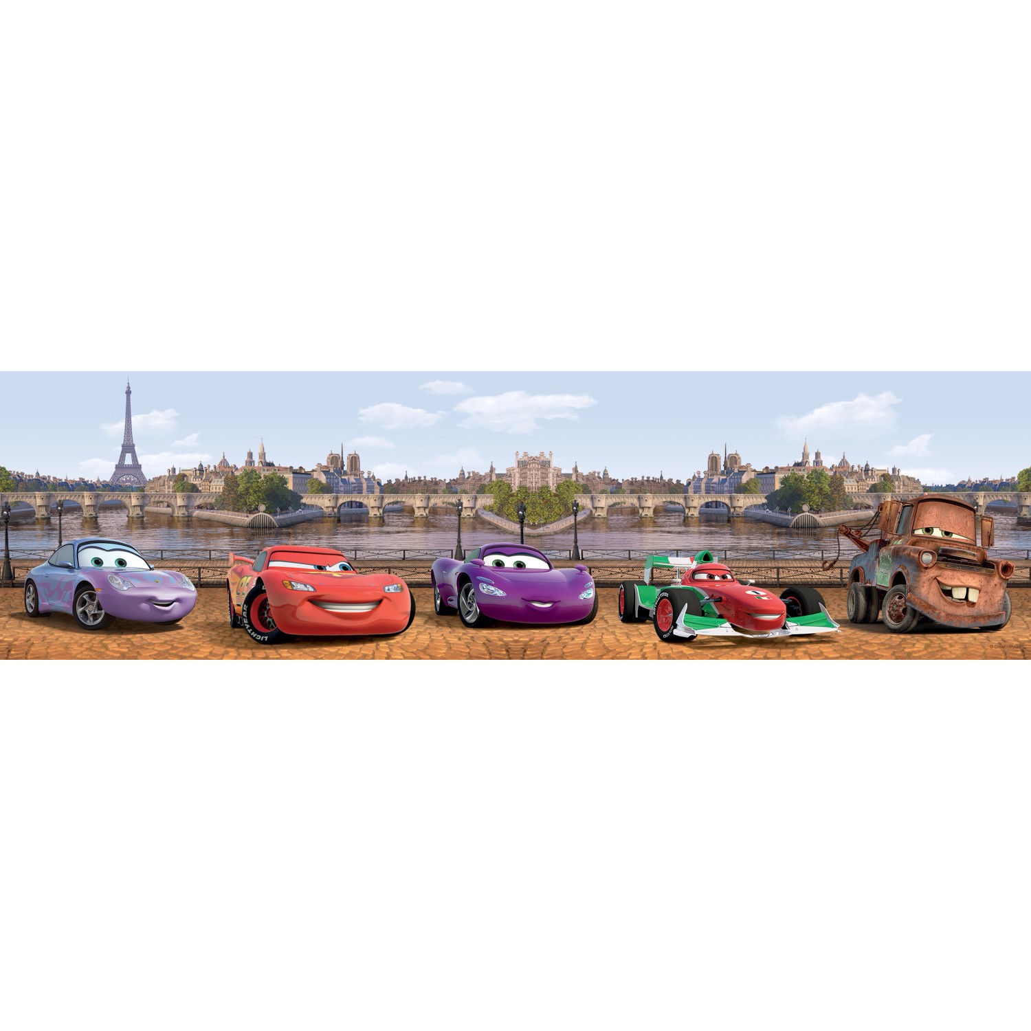 Disney Selbstklebende Tapetenbordüre Cars Rot Lila und Grün 10 x 500 cm 600 günstig online kaufen