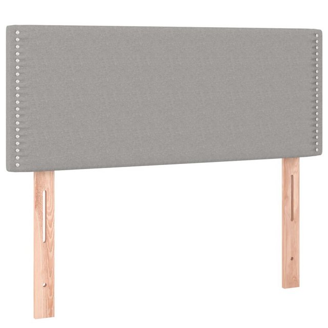 vidaXL Bett, Kopfteil Hellgrau 80x5x78/88 cm Stoff günstig online kaufen