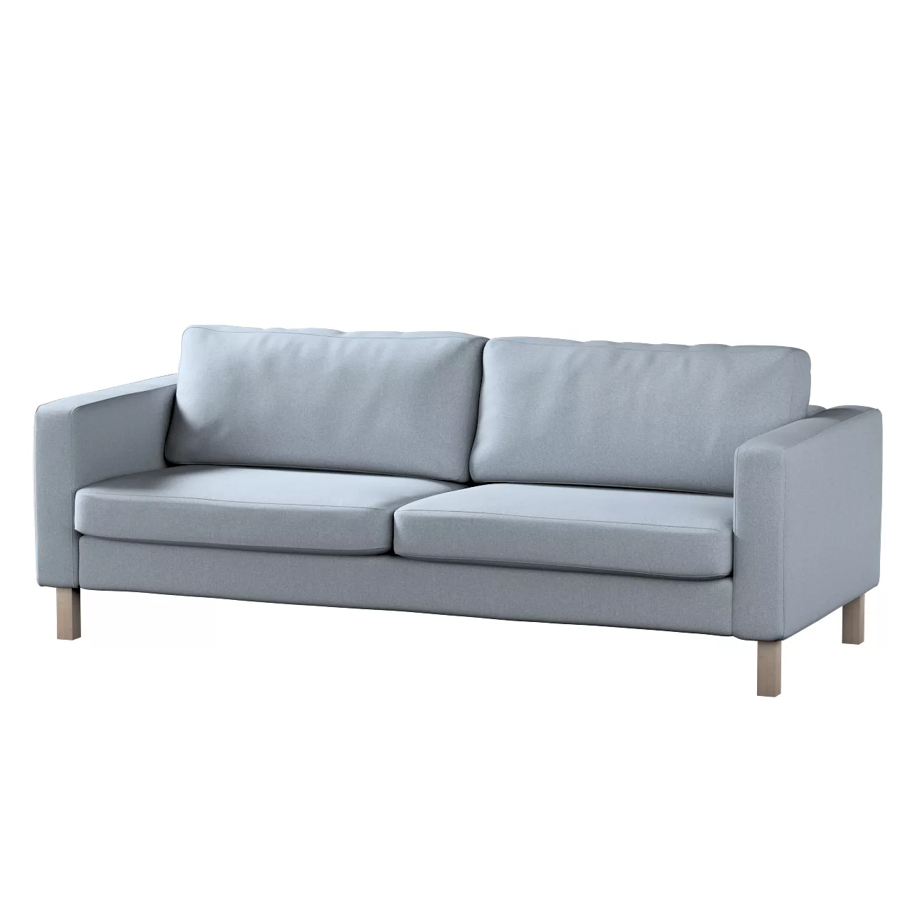 Bezug für Karlstad 3-Sitzer Sofa nicht ausklappbar, kurz, steingrau, Bezug günstig online kaufen