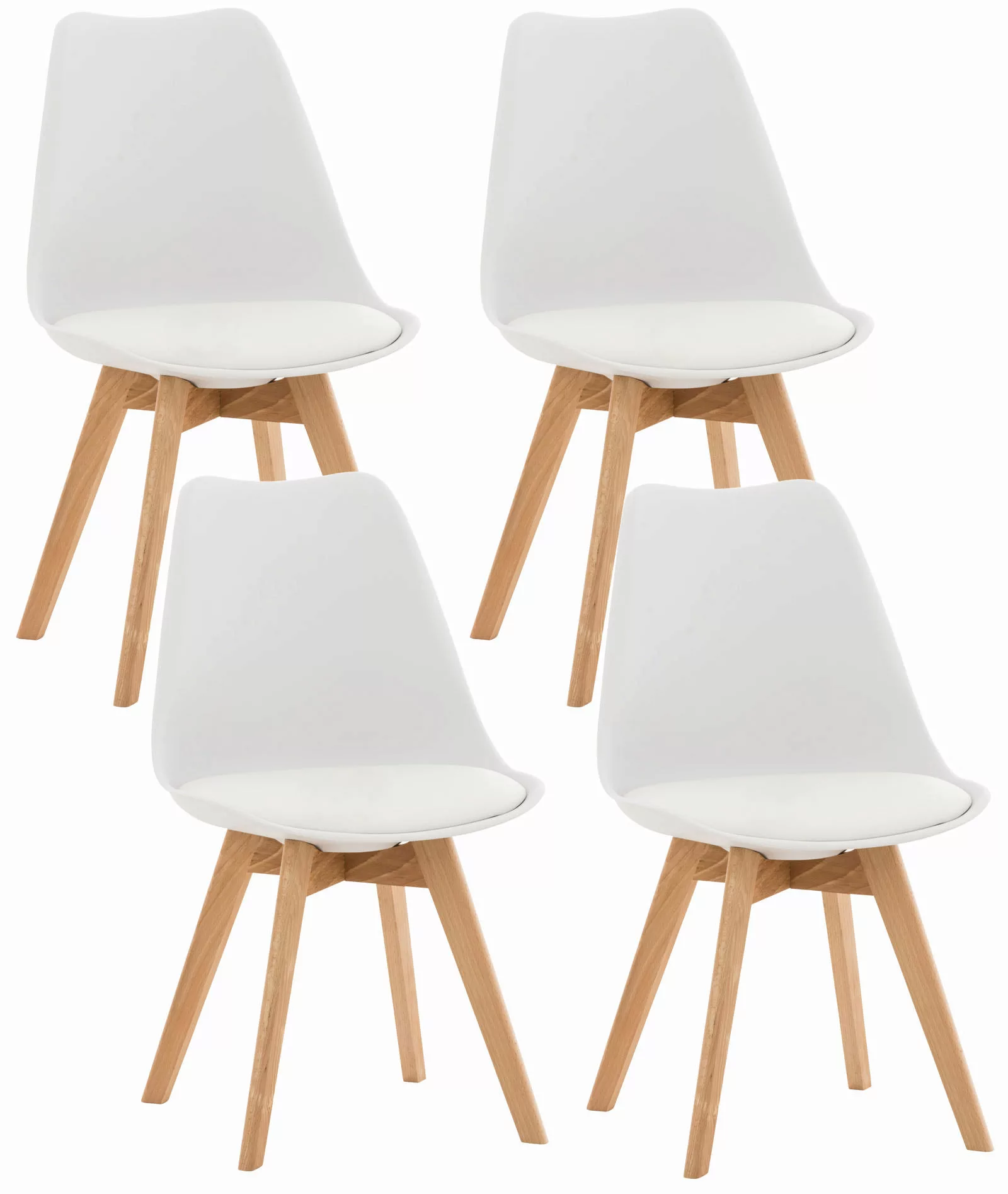4er Set Stuhl Linares Weiß günstig online kaufen