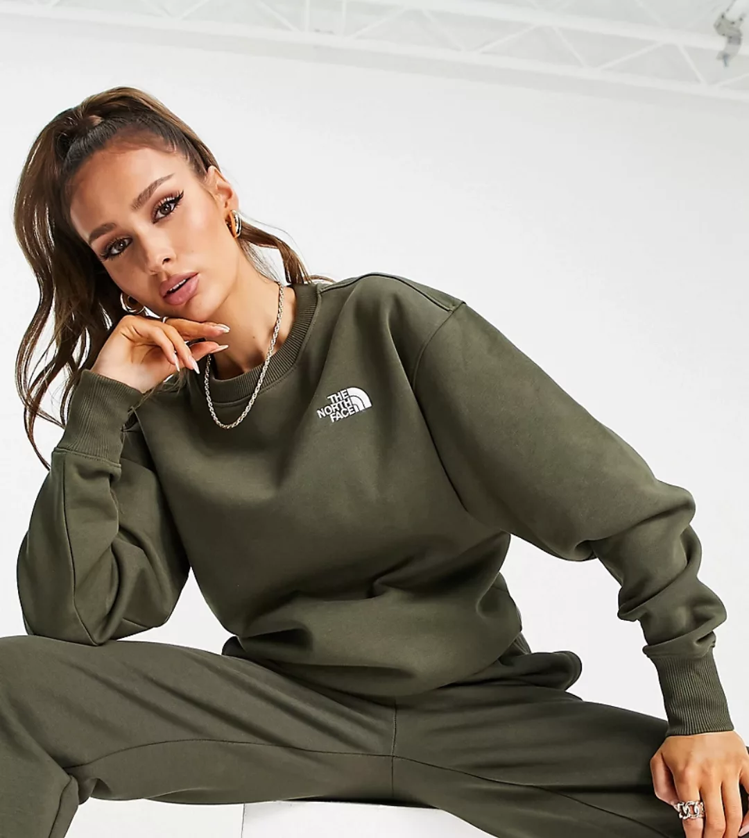 The North Face – Essential – Sweatshirt in Khaki, exklusiv bei ASOS-Grün günstig online kaufen