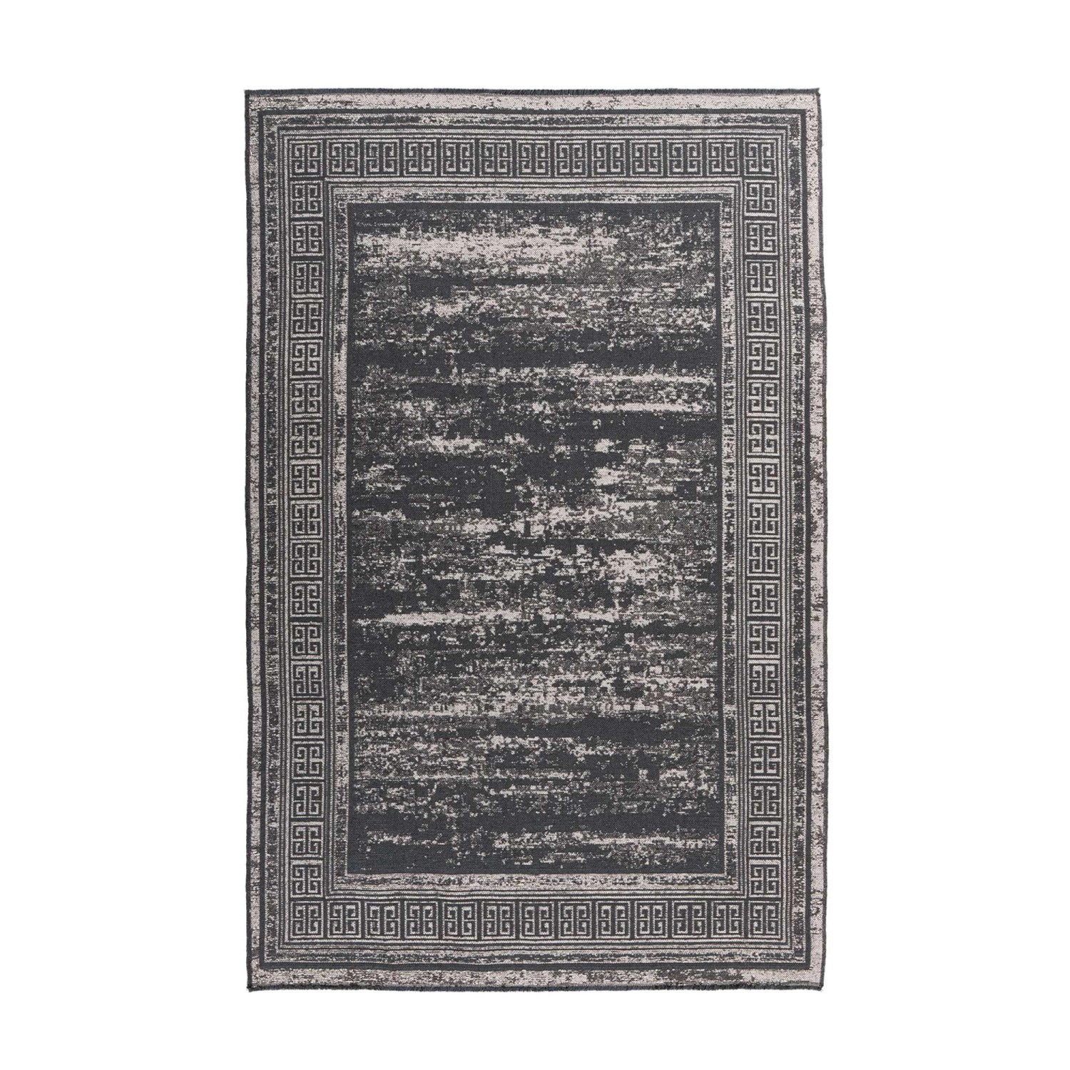MeGusta Flachflor Teppich UsedLook Modern Grau Polyester 80x150 cm Eva günstig online kaufen