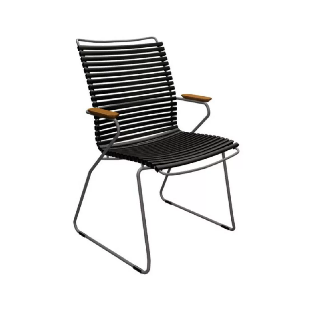Outdoor Stuhl Click hohe Rückenlehne schwarz günstig online kaufen