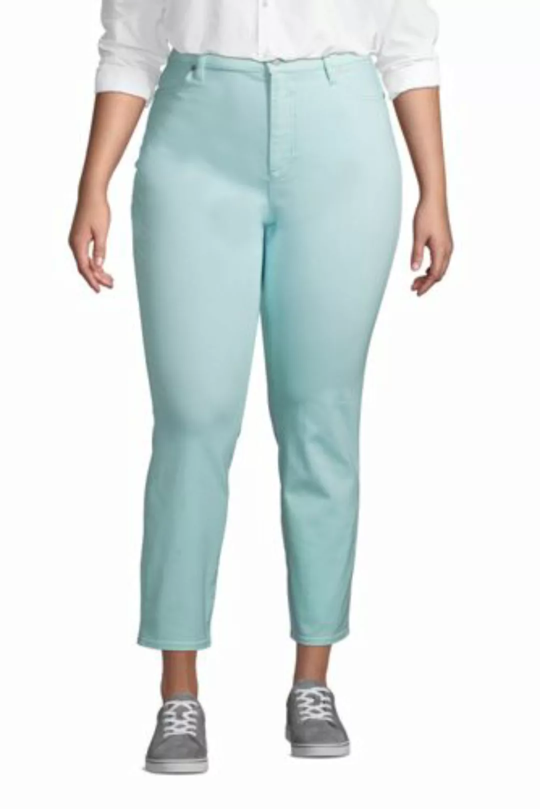Slim Fit Öko Jeans High Waist in großen Größen, Damen, Größe: XL Plusgrößen günstig online kaufen