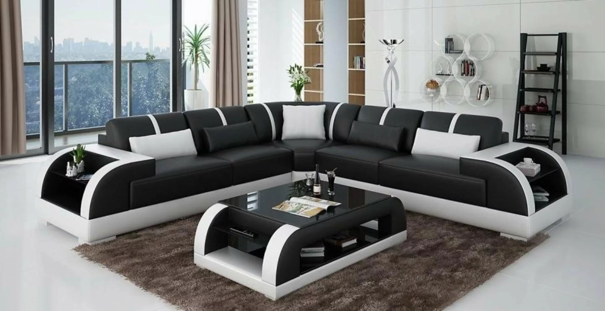 Xlmoebel Ecksofa Neu Rodos SW - Moderne Wohnlandschaft mit Designer-Ecksofa günstig online kaufen