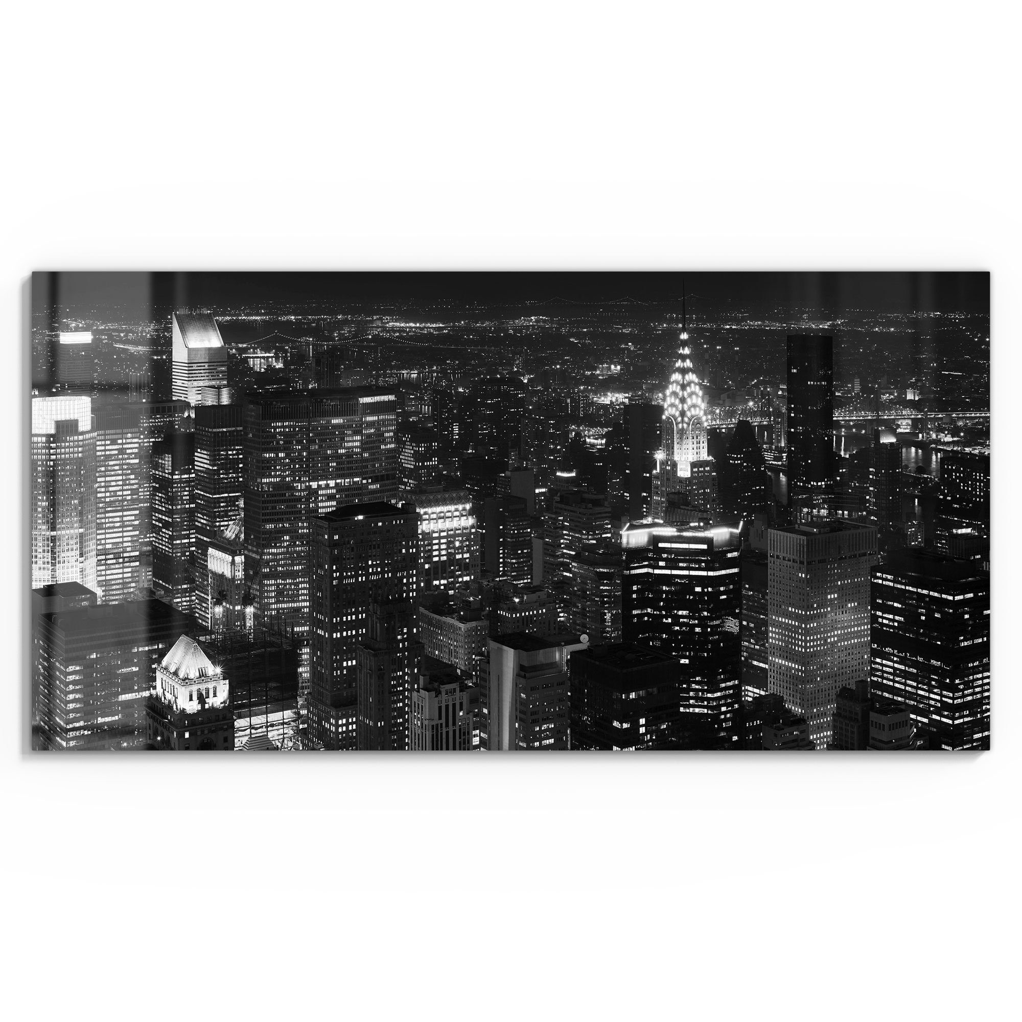 DEQORI Glasbild 'Nächtliches Manhattan', 'Nächtliches Manhattan', günstig online kaufen