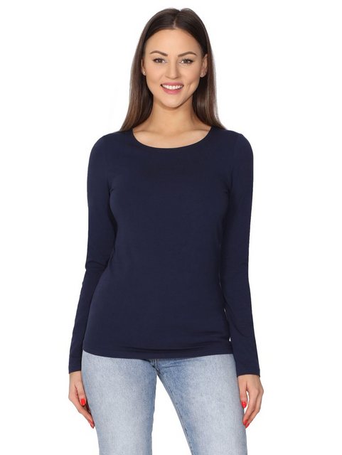 Merry Style T-Shirt Damen T-Shirt Langarm MS10-368 (1-tlg) günstig online kaufen
