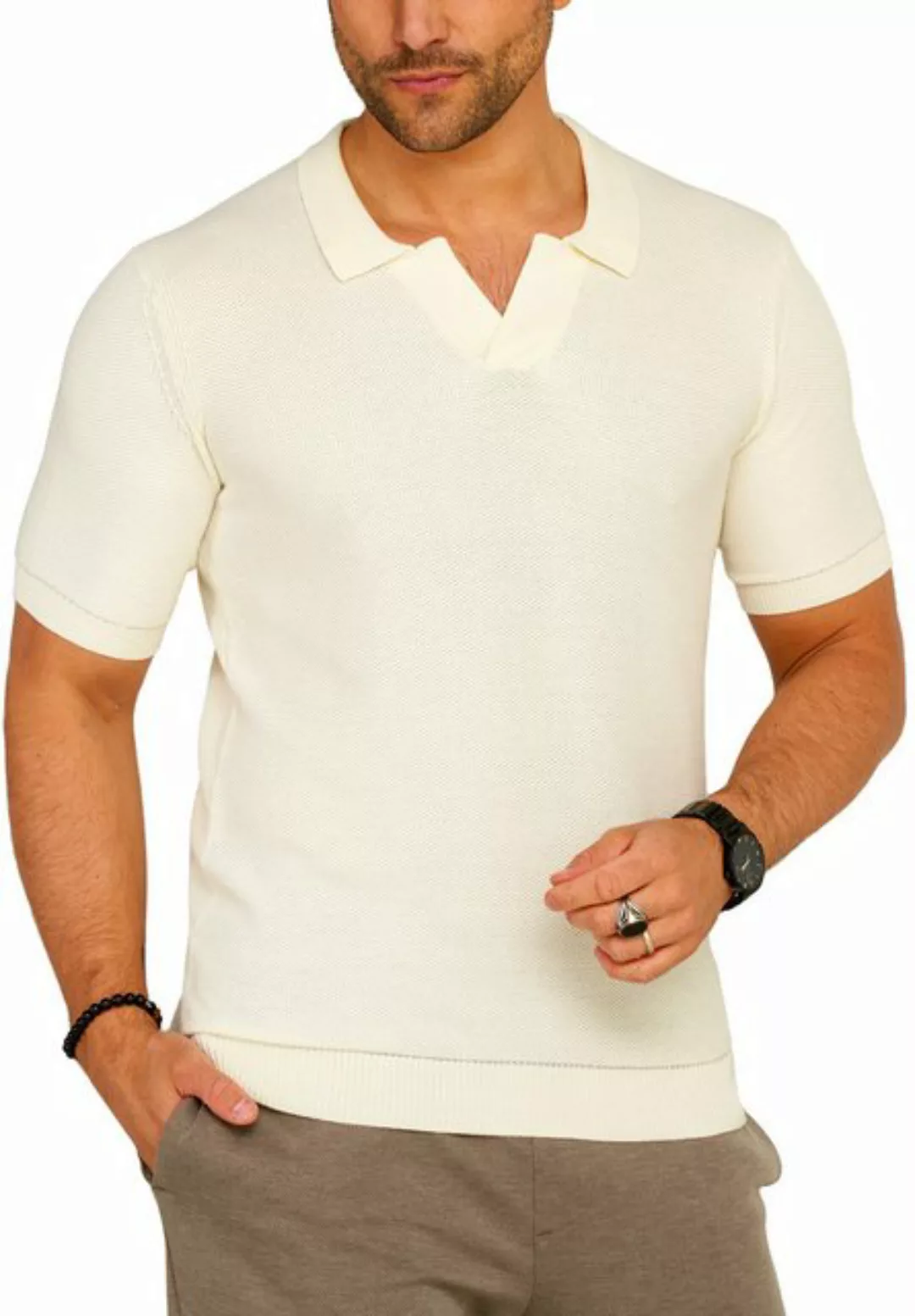 SOULSTAR Poloshirt S2VALKA Herren Basic Kurzarm Knit Polo Hemd Strick günstig online kaufen