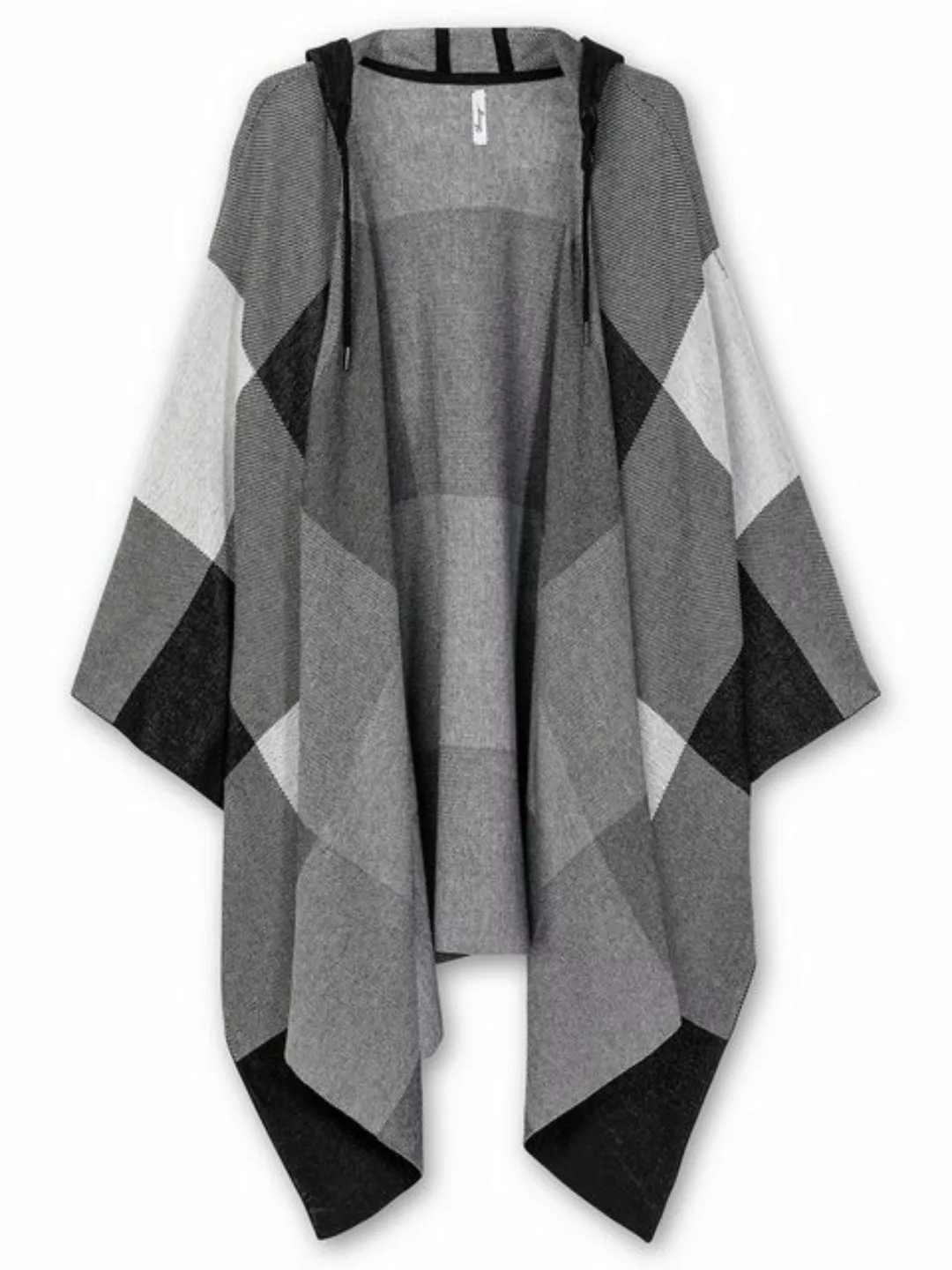 Sheego Strickcape "Große Größen", mit Kapuze, offene Form günstig online kaufen