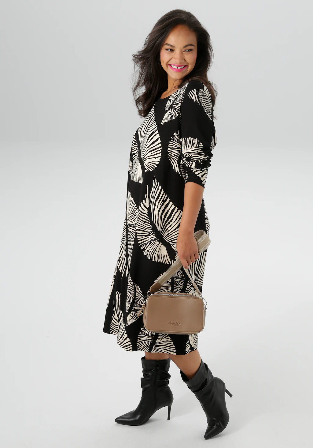 Aniston PLUS Jerseykleid, aus weicher Milano Rib-Qualität - NEUE KOLLEKTION günstig online kaufen