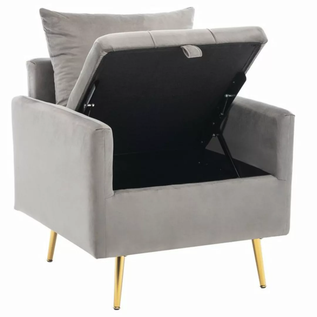 MC Star Sofa Moderner, minimalistischer Samtstuhl, Sessel, Ottomane mit Sta günstig online kaufen