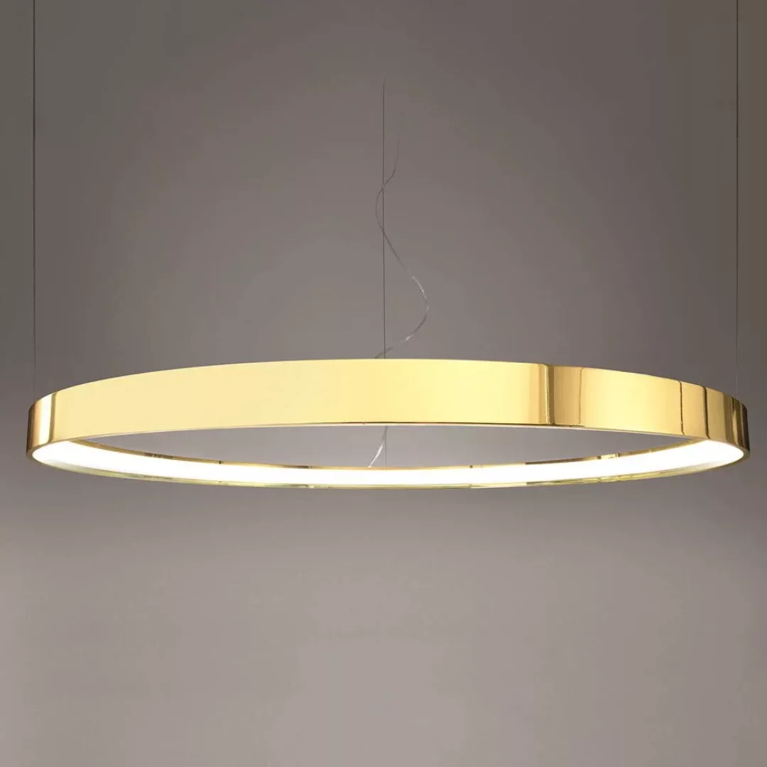 famlights | LED Pendelleuchte Ria in Gold-glänzend 50W 5520lm günstig online kaufen