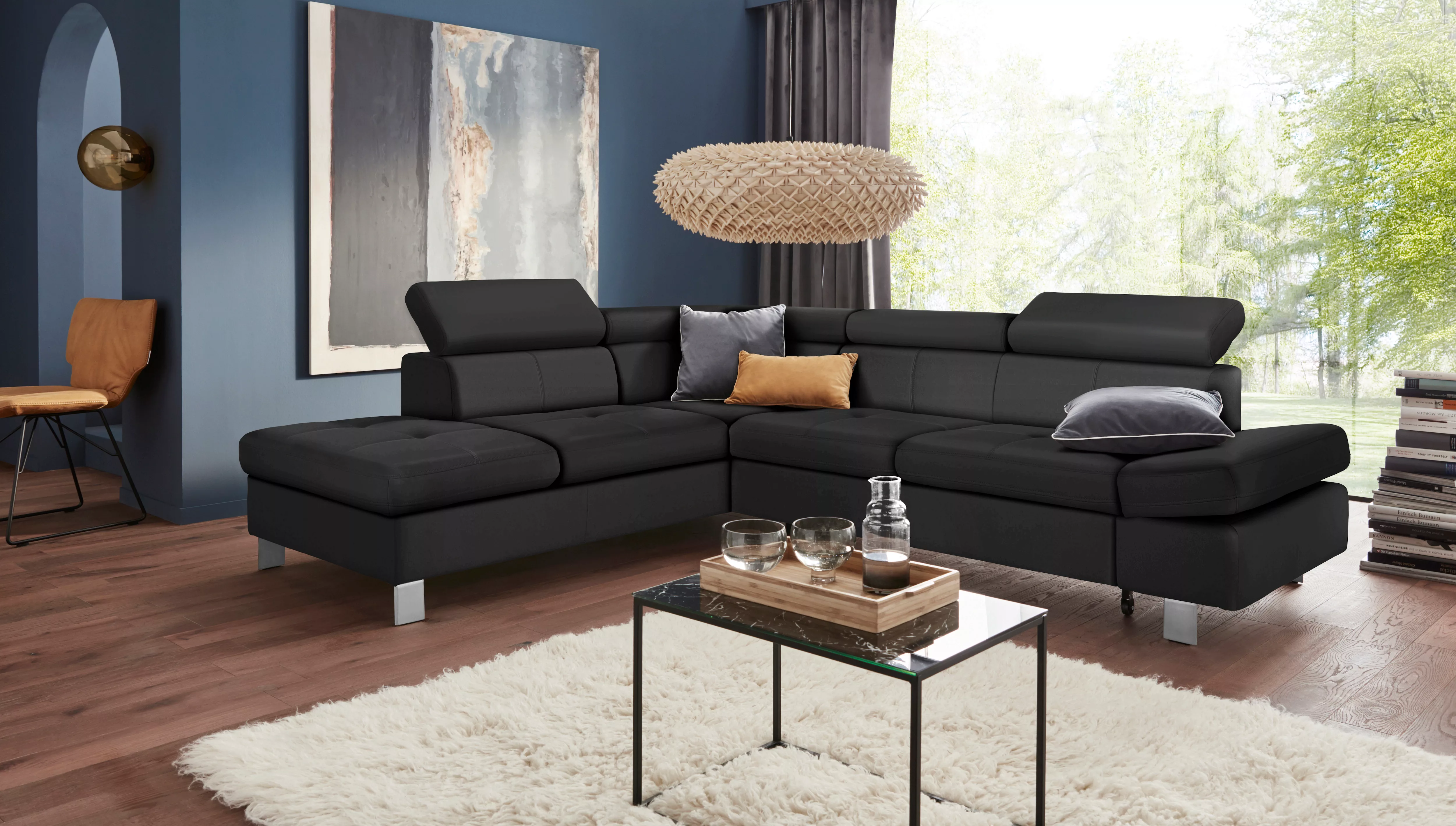 exxpo - sofa fashion Ecksofa Fiji, L-Form, mit Kopf- bzw. Rückenverstellung günstig online kaufen