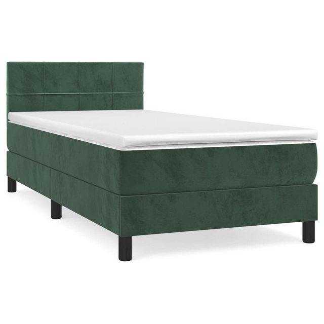 vidaXL Boxspringbett Bett Boxspringbett mit Matratze Samt (90 x 190 cm, Grü günstig online kaufen