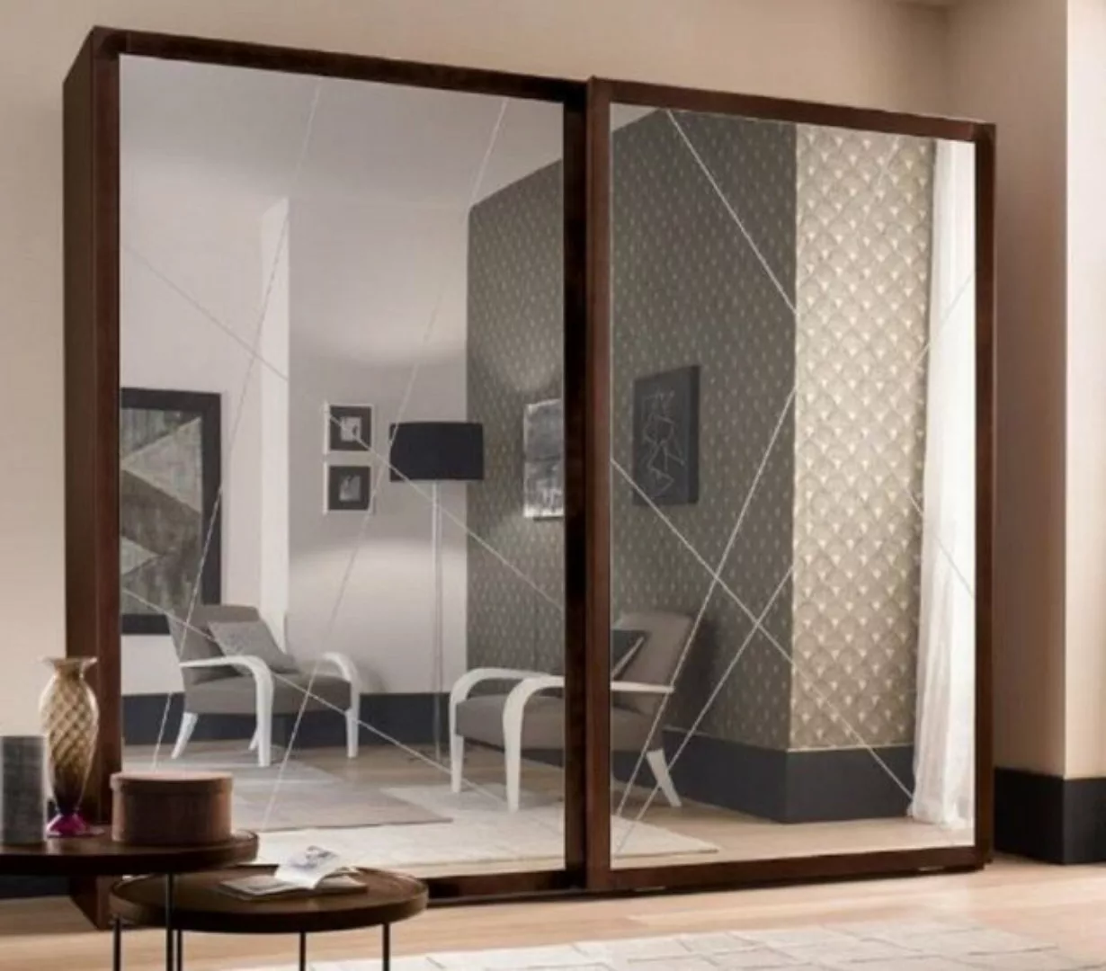 Casa Padrino Kleiderschrank Luxus Schlafzimmerschrank Braun 295 x 67 x H. 2 günstig online kaufen