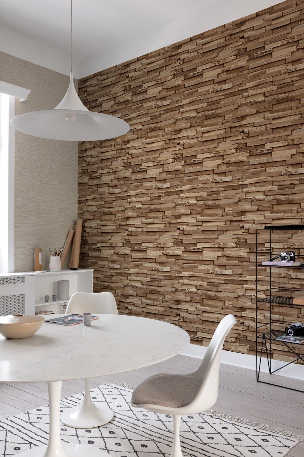 Grandeco Tapete Vliestapete 3D-Effekt Holz Optik günstig online kaufen