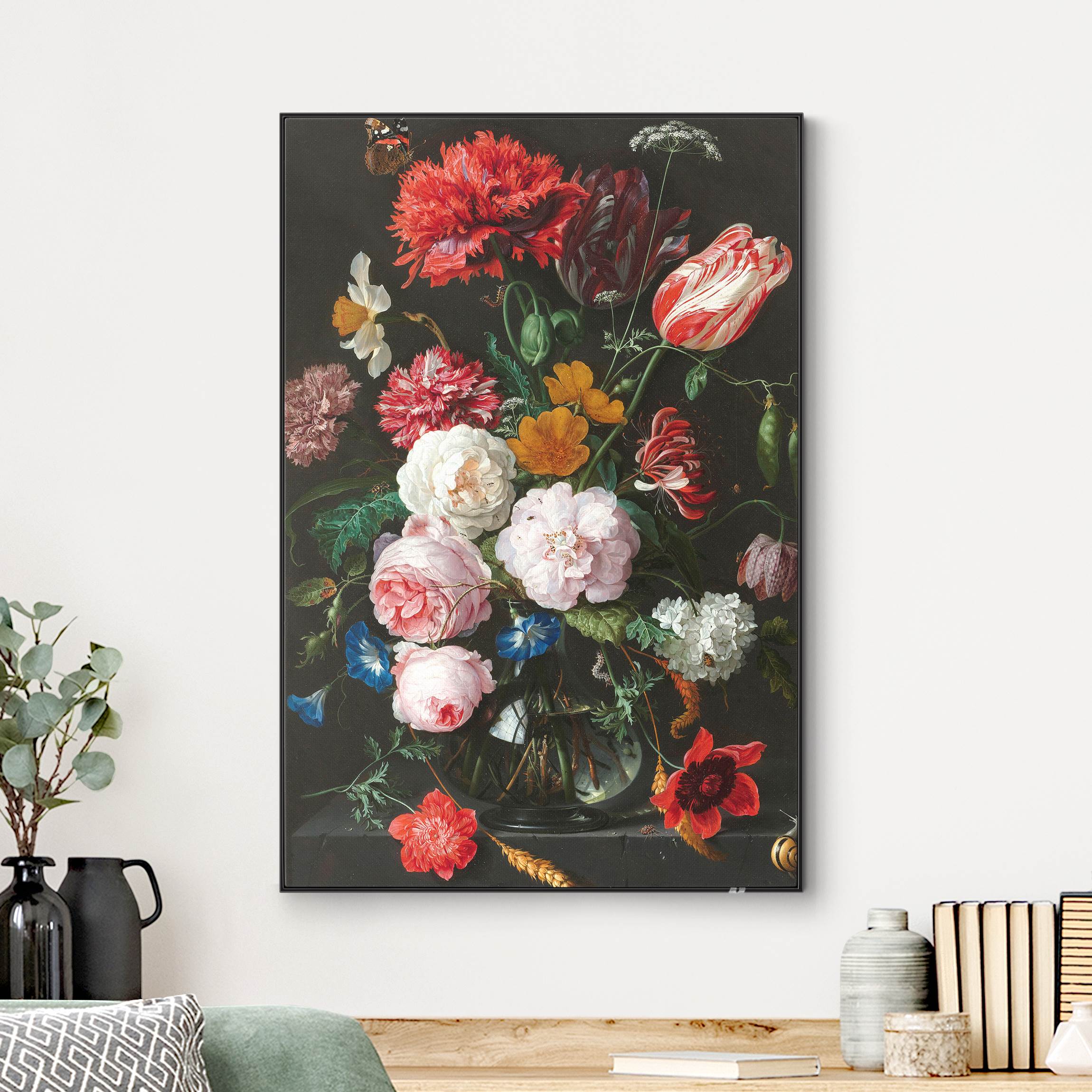Wechselbild Jan Davidsz de Heem - Stillleben mit Blumen in einer Glasvase günstig online kaufen