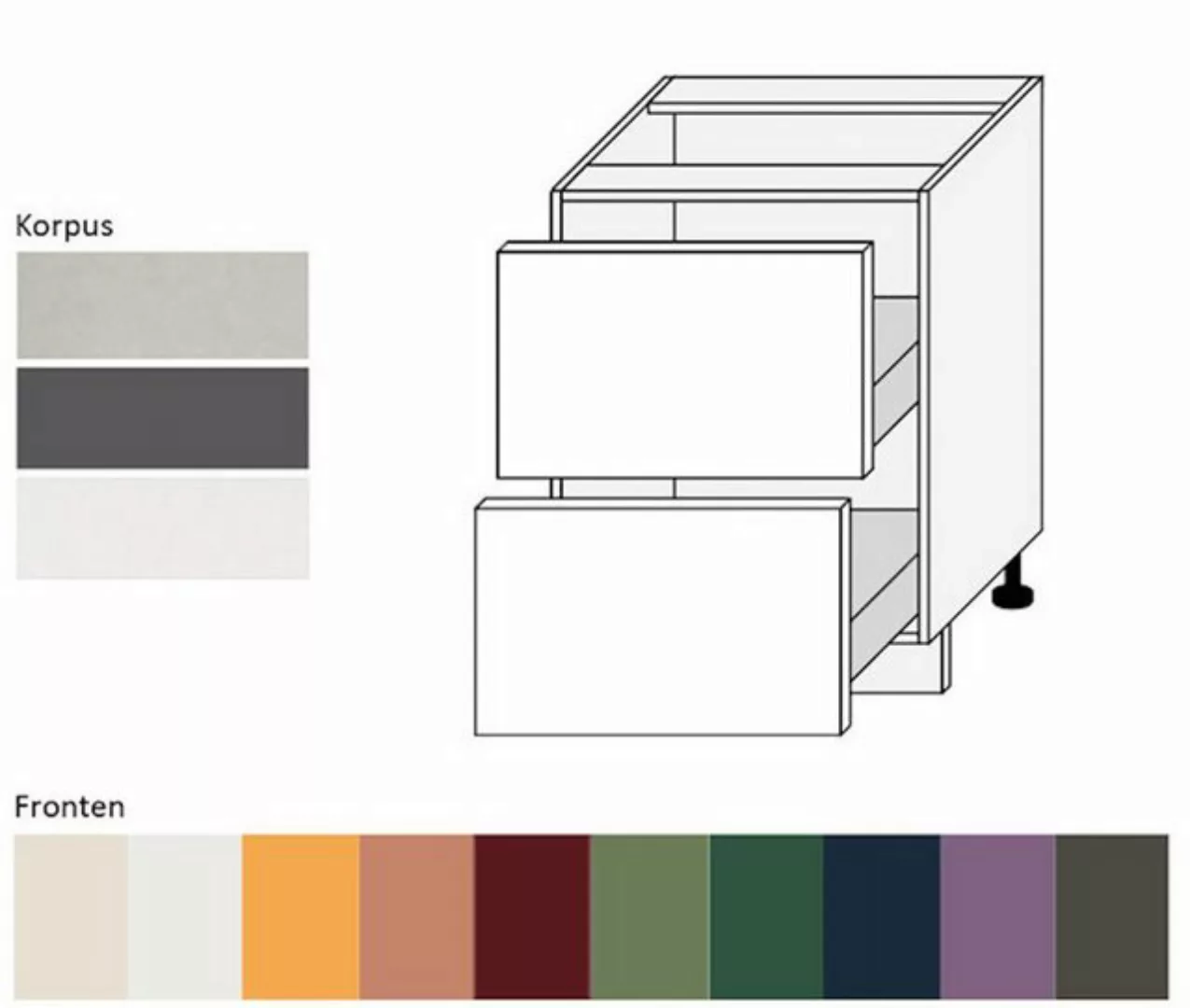 Feldmann-Wohnen Unterschrank Tivoli (Tivoli, 1-St) 60cm Front- und Korpusfa günstig online kaufen