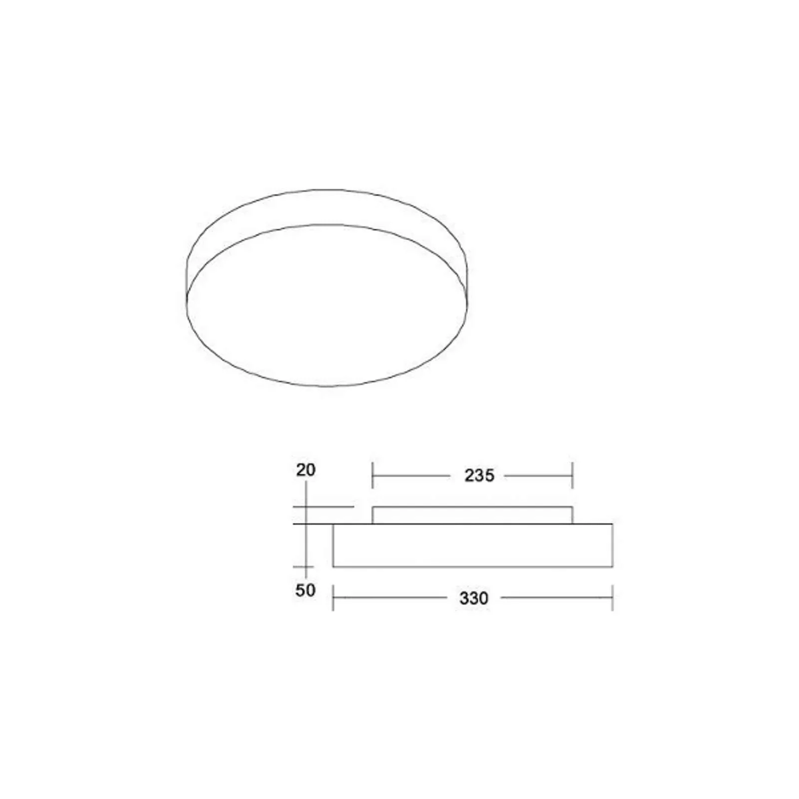 Brumberg LED-Anbauleuchte 330, mit Indirektanteil - 58212003 günstig online kaufen