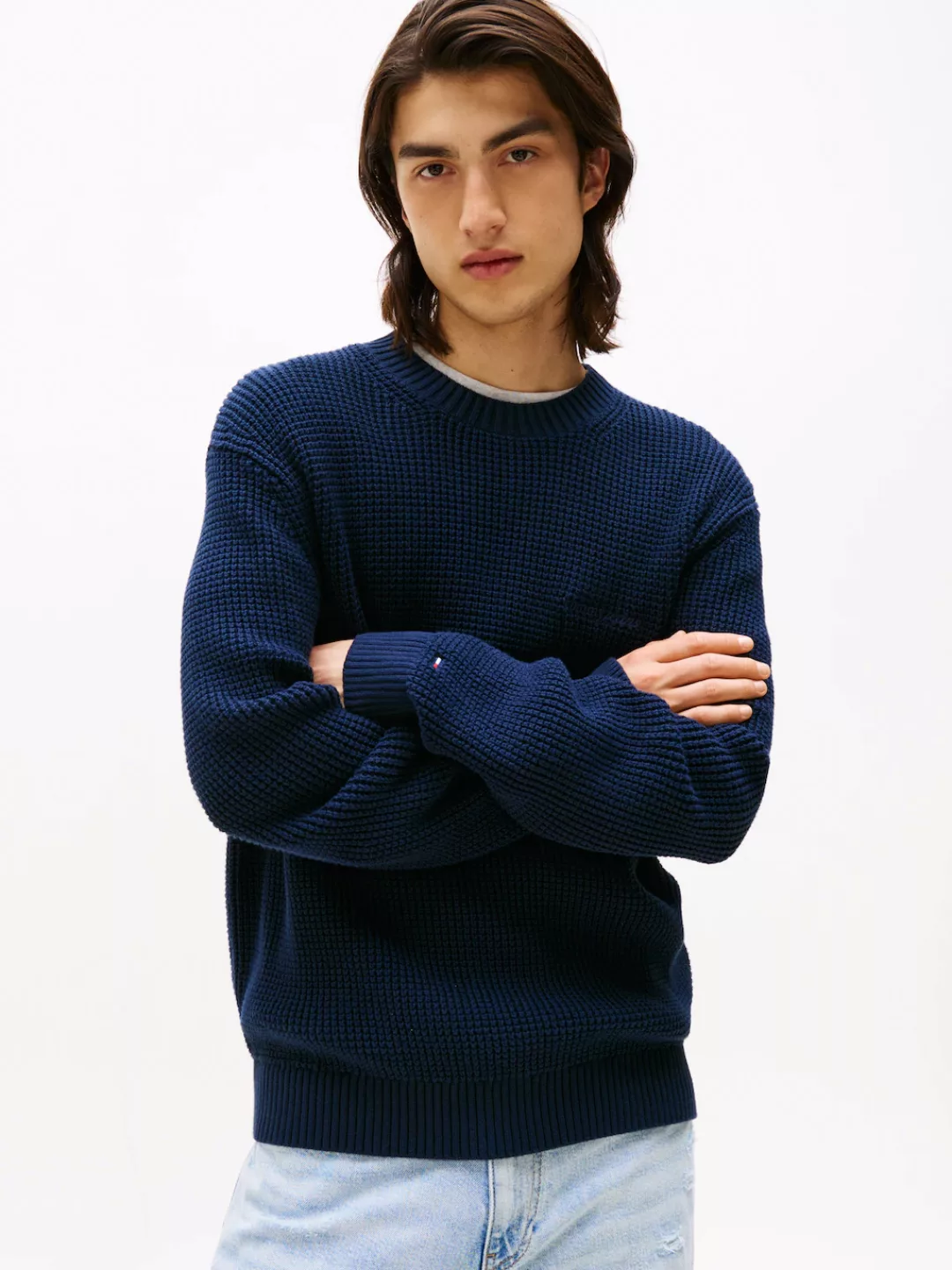 Tommy Jeans Strickpullover "TJM SCRIPT CHUNKY", Regular Fit, Rundhals günstig online kaufen