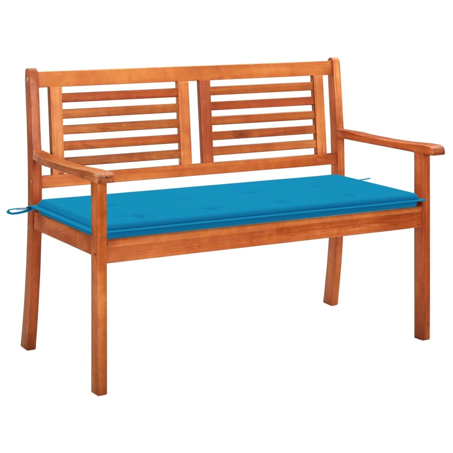 vidaXL 2-Sitzer-Gartenbank mit Auflage 120 cm Massivholz Eukalyptus 3060973 günstig online kaufen