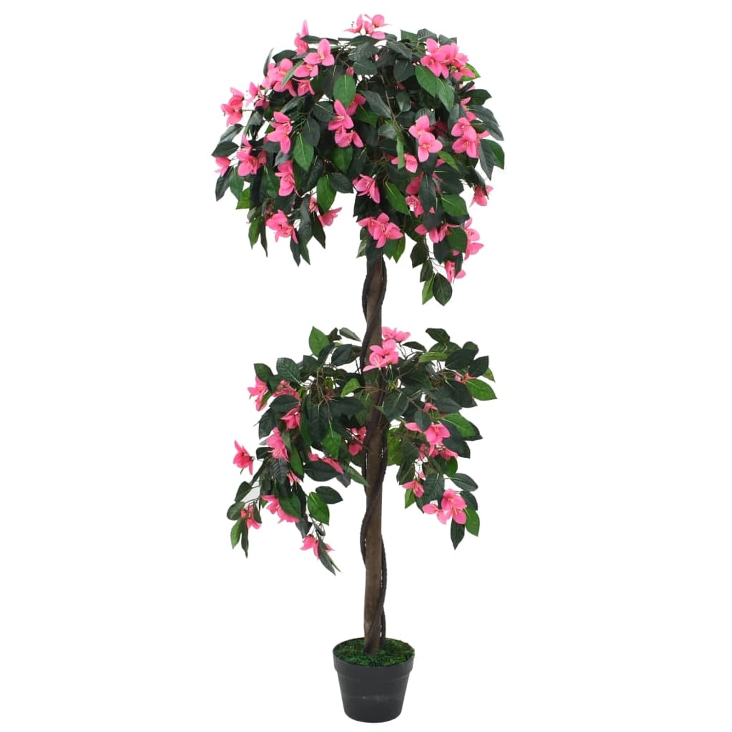 furnicato Künstliche Rhododendron-Pflanze mit Topf 155 cm Grün und Rosa günstig online kaufen