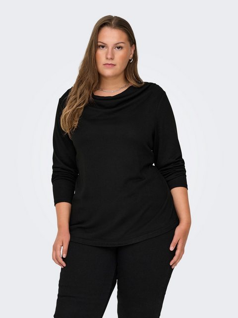 ONLY CARMAKOMA Blusenshirt Bluse Plus Size V-Ausschnitt Langarm Regular Fit günstig online kaufen