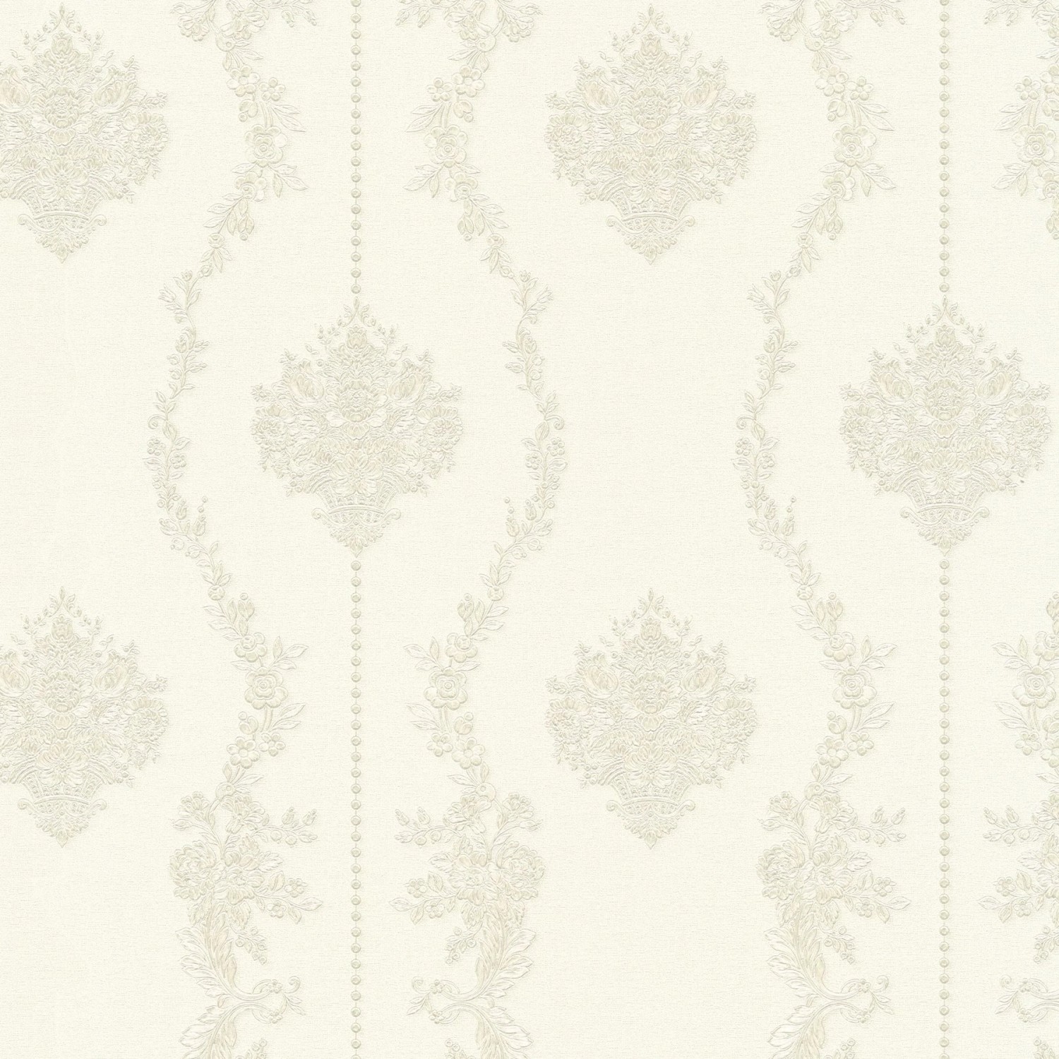 Bricoflor Ornament Tapete Elegant Romantische Vlies Barocktapete in Weiß Gr günstig online kaufen
