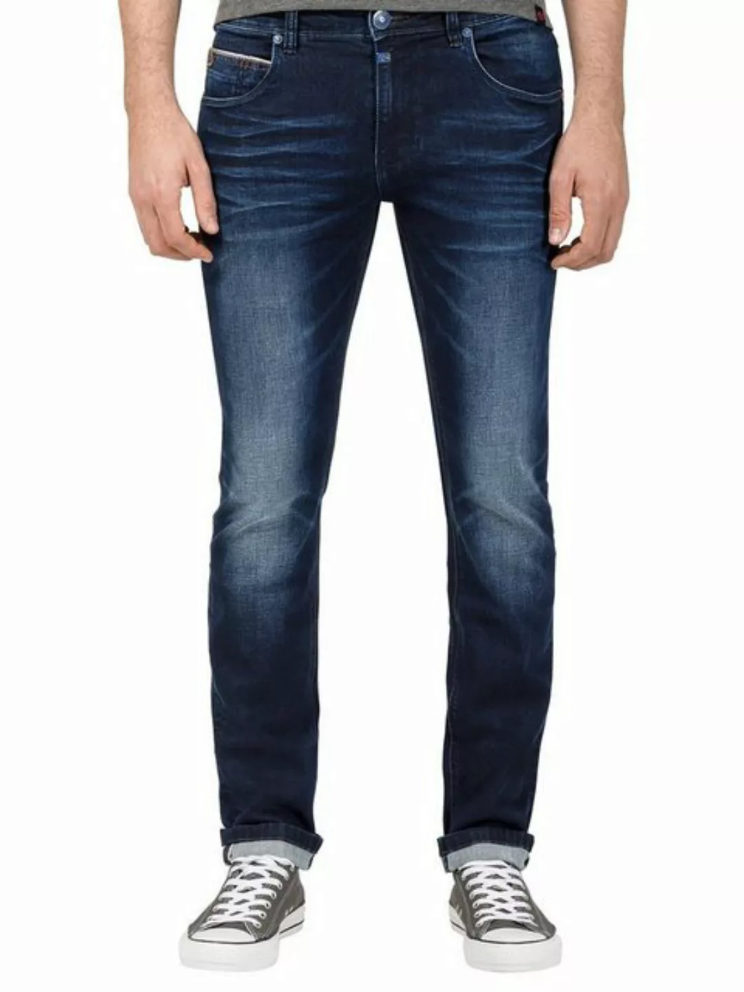TIMEZONE Herren Jeans ScottTZ - Slim Fit - Blau - Aged Navy Wash günstig online kaufen