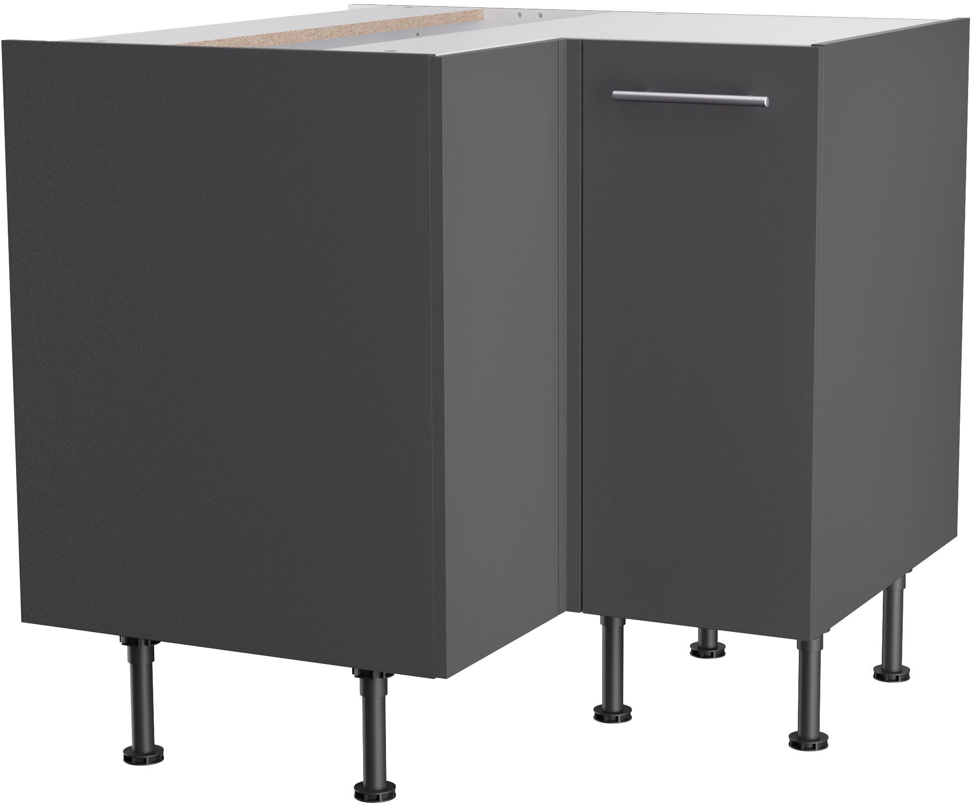 KOCHSTATION Eckunterschrank "KS-Bern2", Breite 90 x 90 cm, 1 Tür, 1 Einlege günstig online kaufen