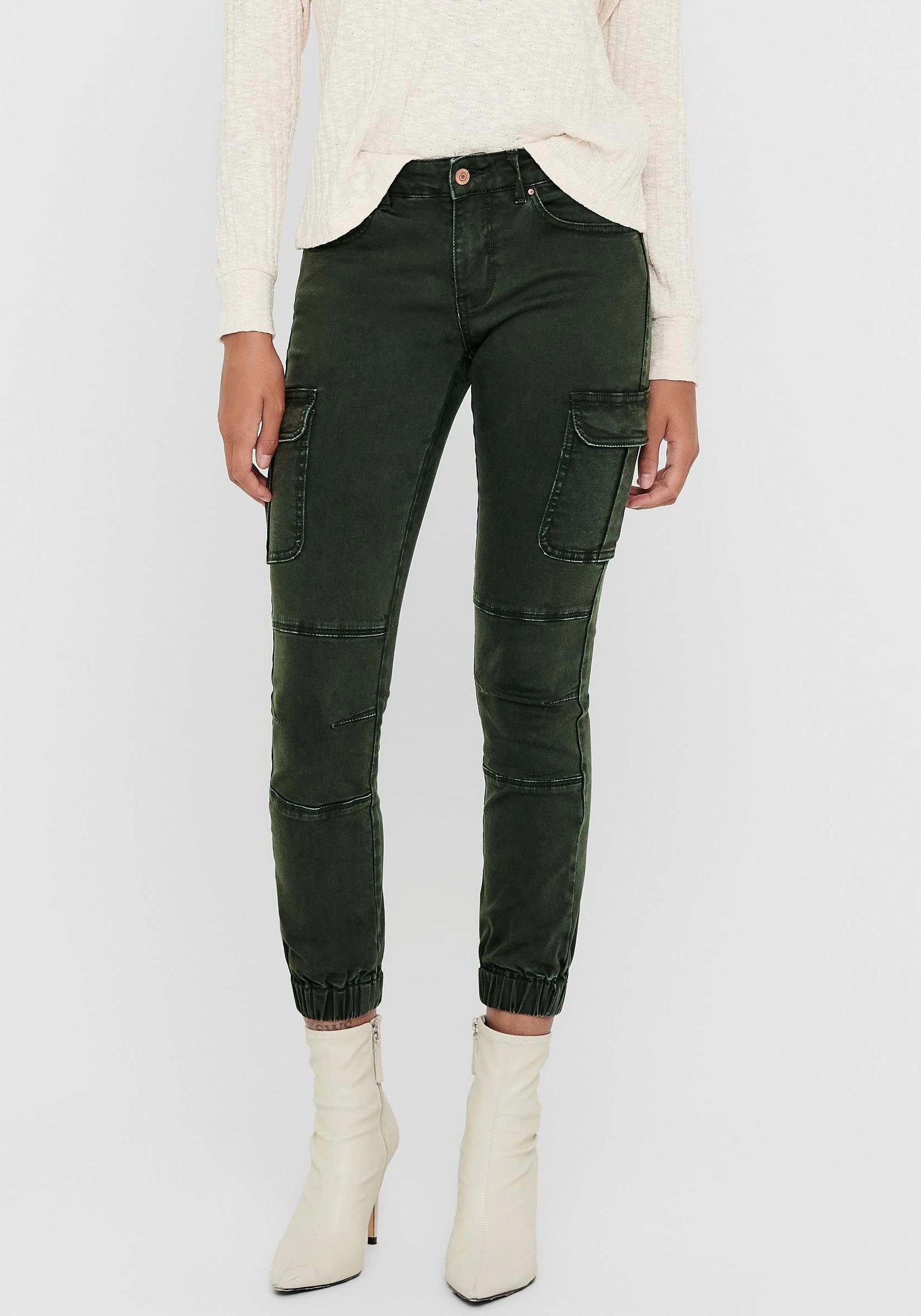 ONLY Cargohose "ONLMISSOURI REG ANK CARGO PNT NOOS", mit Stretchsäumen günstig online kaufen