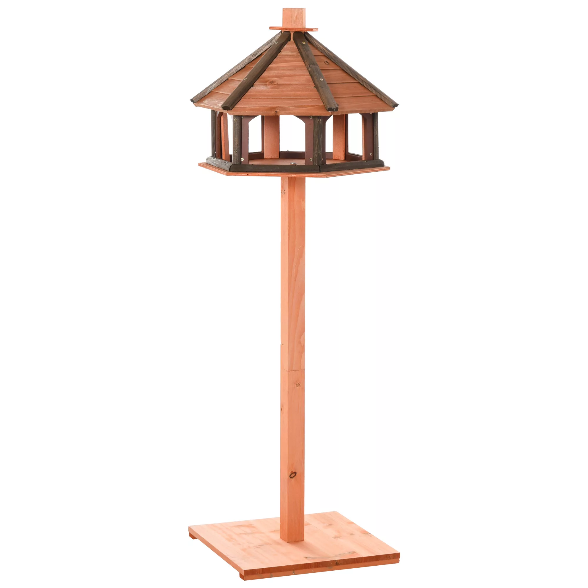 PawHut Vogelhaus Vogelfutterhaus hölzerner Vogelvilla Futterhaus Vogelständ günstig online kaufen