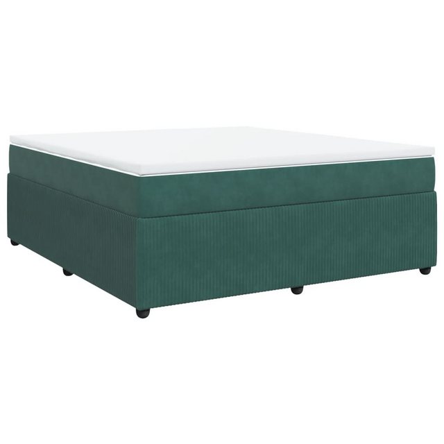 vidaXL Boxspringbett, Boxspringbett mit Matratze Dunkelgrün 180x200 cm Samt günstig online kaufen