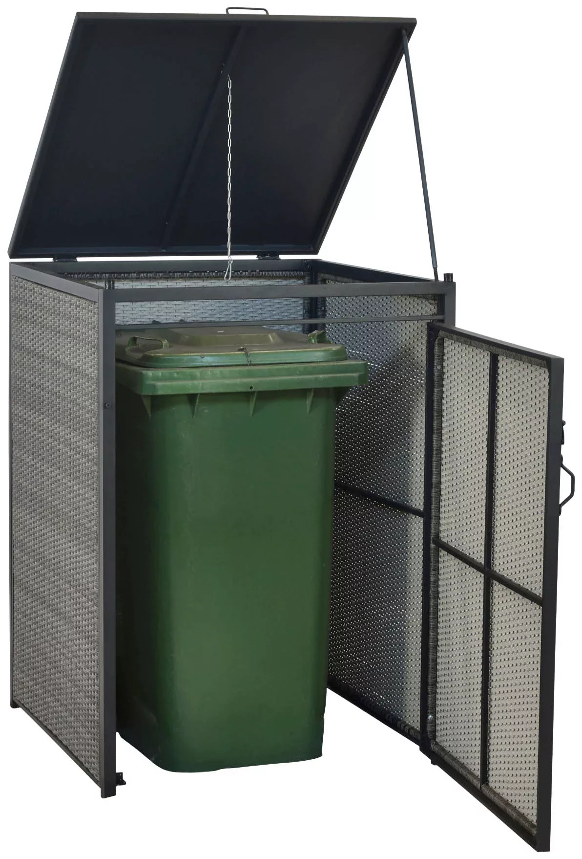 MERXX Mülltonnenbox "Basis Alu/Kunststoffgeflecht", für 120 Liter Mülltonne günstig online kaufen