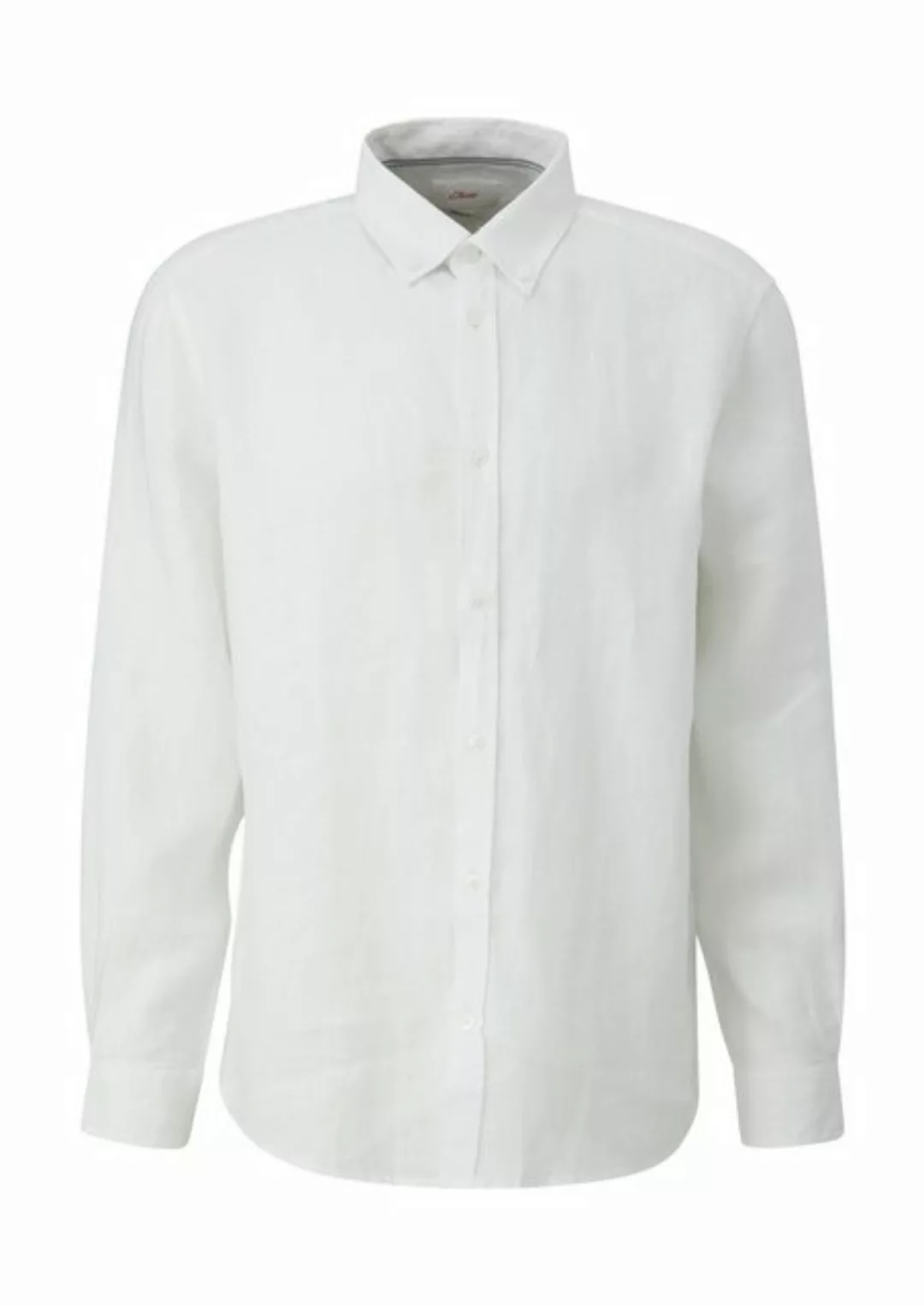 s.Oliver Langarmhemd Leinenhemd mit Button-Down-Kragen günstig online kaufen