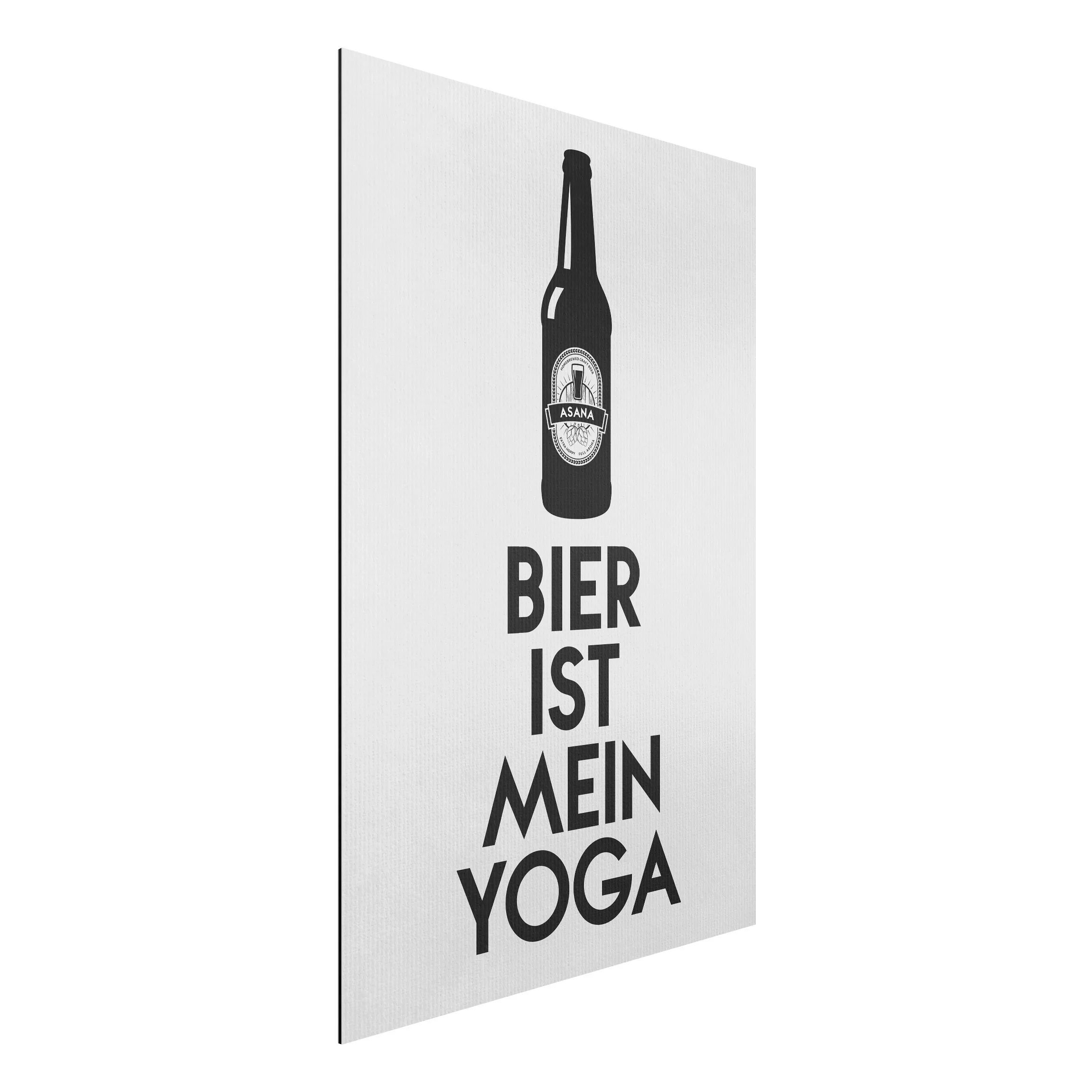 Alu-Dibond Bild Bier Ist Mein Yoga günstig online kaufen