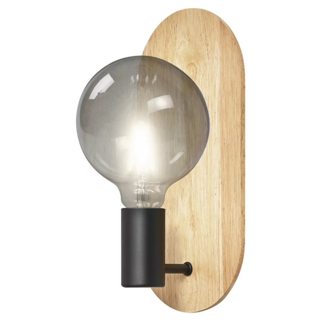 Ledvance Wandlampe Decor Holz Holzbraun-Schwarz 30 cm günstig online kaufen