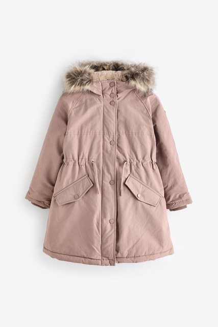 Next Steppmantel Spritzwasserabweisender Parka mit Kunstfellbesatz (1-tlg) günstig online kaufen