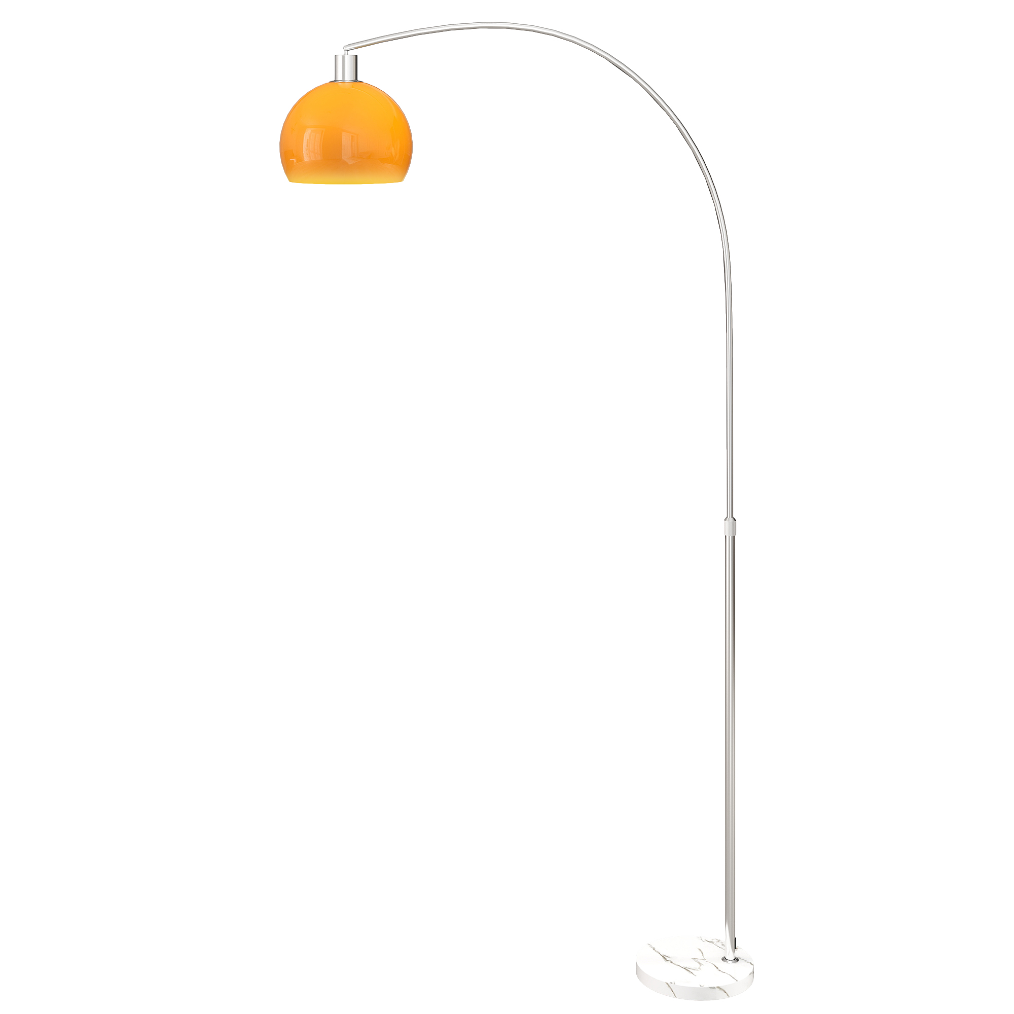 HOMCOM Bogenstandlampe mit Fußschalter und rundem Lampenschirm, moderne Ste günstig online kaufen