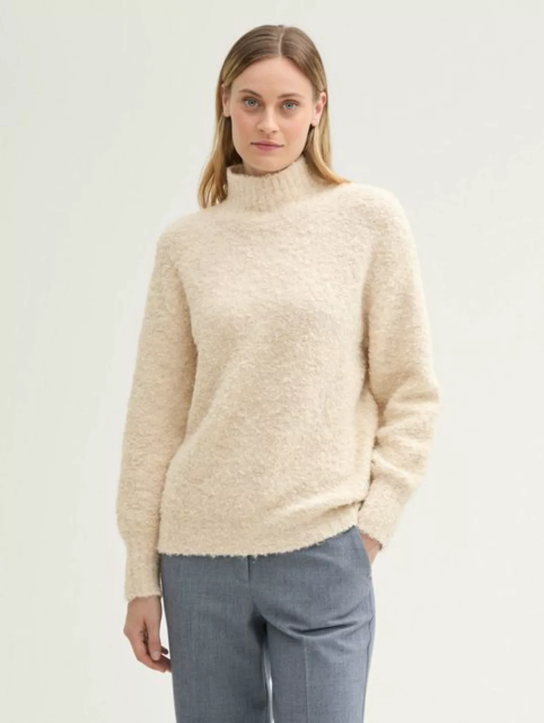 TOM TAILOR Strickpullover Lockerer Bouclé Pullover günstig online kaufen