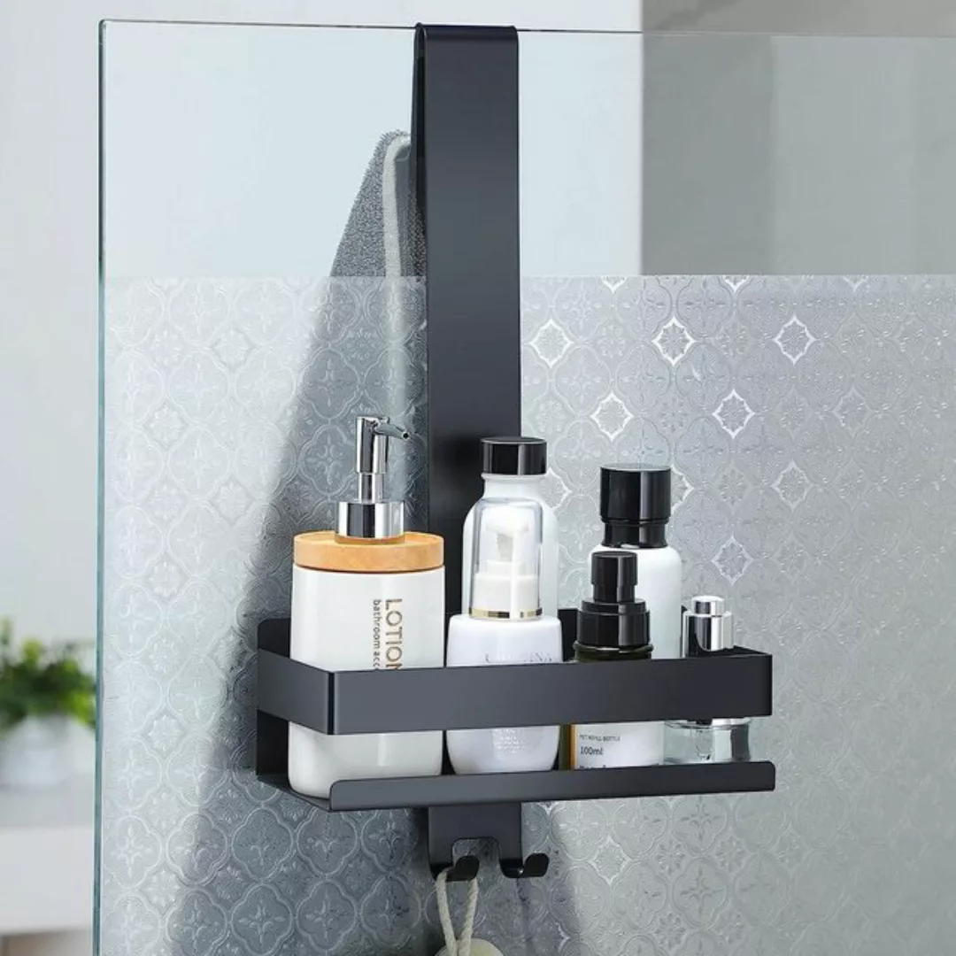 autolock Badezimmerspiegelschrank Duschablage zum Hängen Schwarz - Duschkor günstig online kaufen
