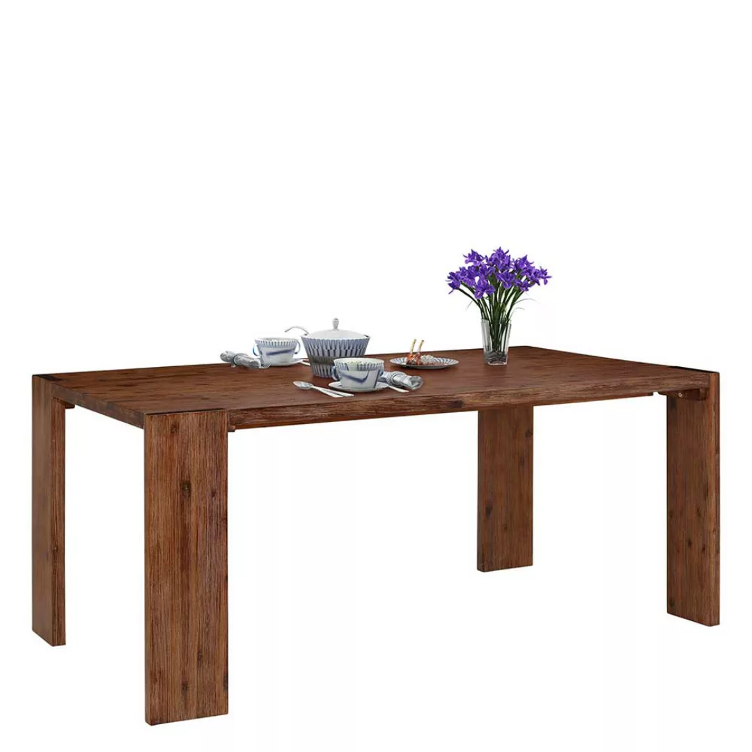 Echtholztisch aus Akazie Massivholz Landhausstil günstig online kaufen